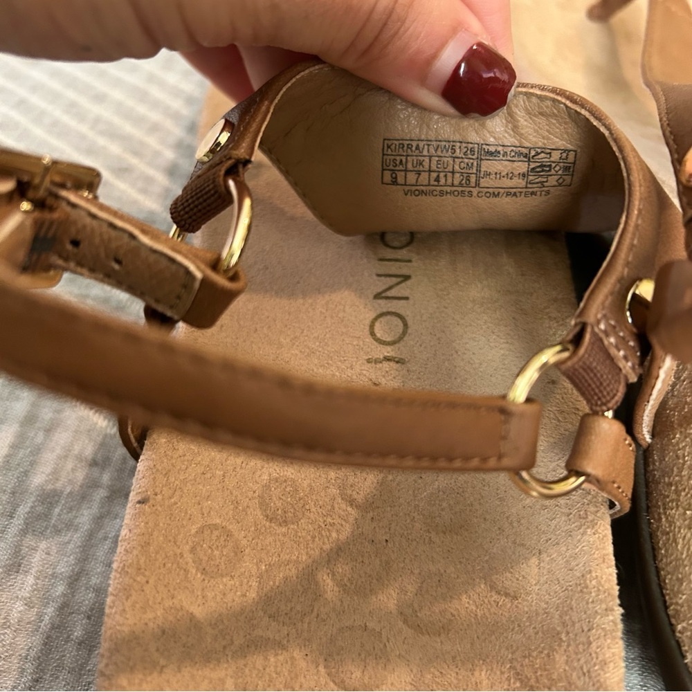 Vionic Kirra Toe Post Sling Back Leather Sandals … - image 6